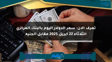 تعرف الآن: سعر الدولار اليوم بالبنك المركزي الثلاثاء 22 أبريل 2025 مقابل الجنيه